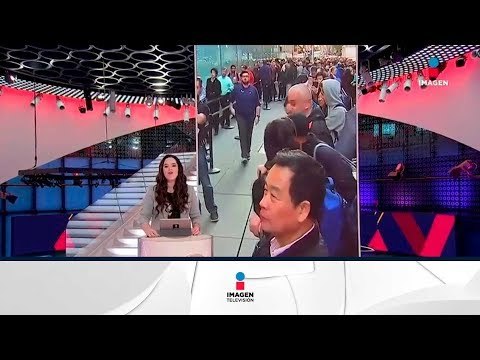 Largas filas por la llegada del Iphone X a México | Noticias con Yuriria Sierra