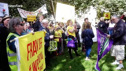 Hundreds protest at Preston Prison over jailing of anti-frackers