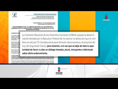 CNDH impondrá acción contra Ley de Seguridad | Noticias con Francisco Zea