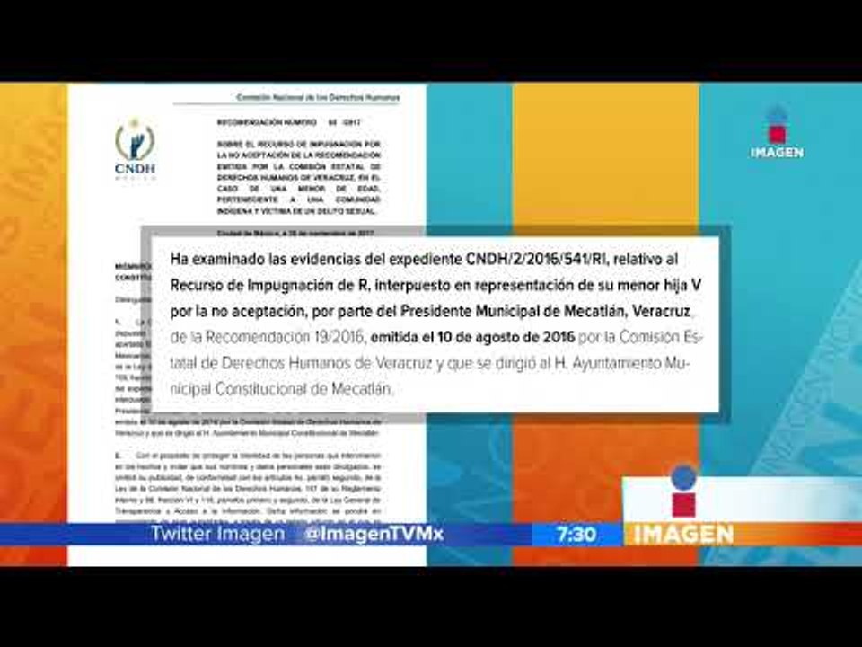 CNDH denuncia a policías que obligaron a menor a casarse con su agresor | Noticias con Zea