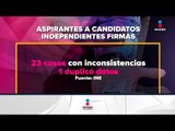 INE detecta fraude en firmas de 24 aspirantes independientes | Noticias con Yuriria Sierra