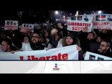 Decenas de italianos protestaron en Nápoles por los desaparecidos en Jalisco