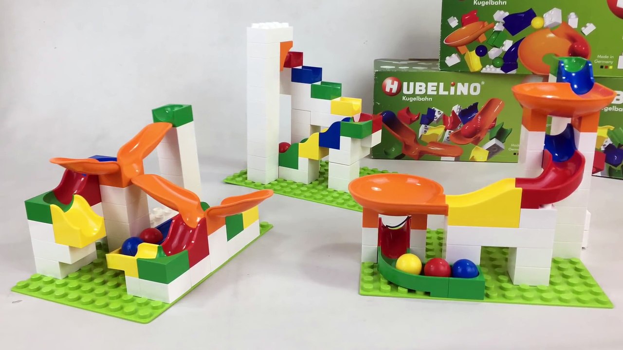 3 Hubelino Marble Run Expansions Twister Catapult Cradle Chute Duplo