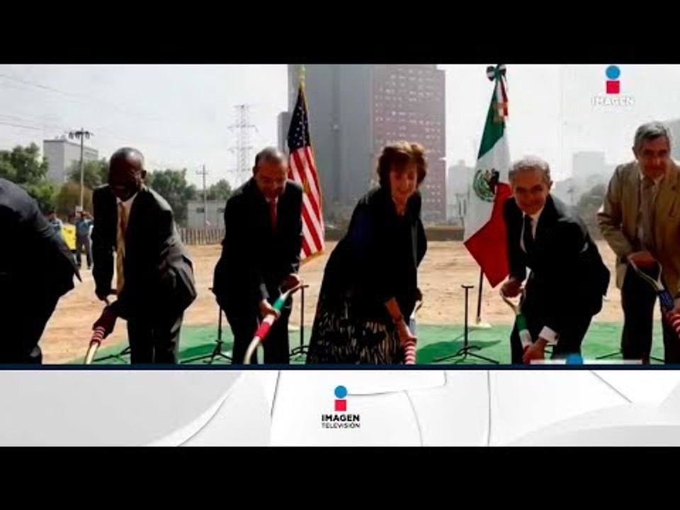 Colocan primera piedra para la nueva embajada de Estados Unidos en México