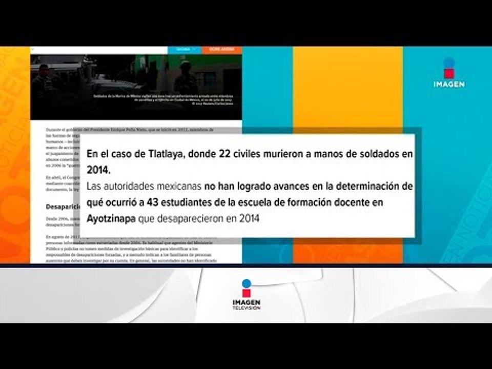 Human Rights Watch hace observaciones sobre seguridad | Noticias con Francisco Zea