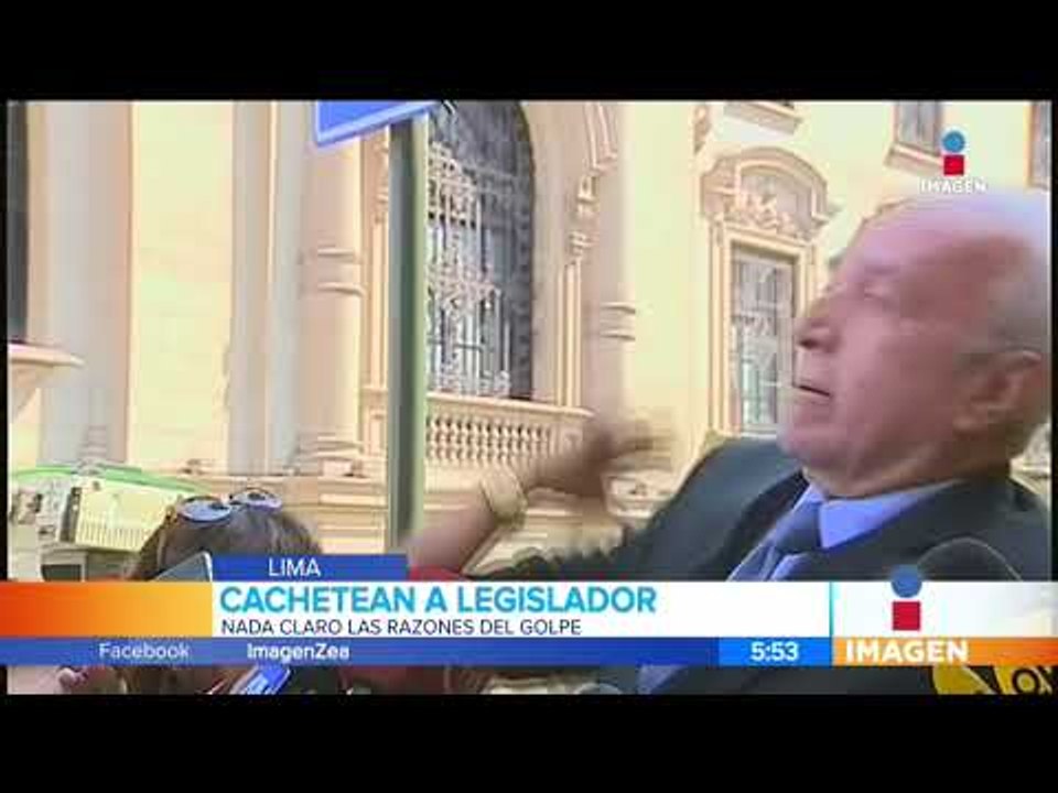 ¡Mujer cachetea a diputado de Perú en plena entrevista! | Noticias con Francisco Zea