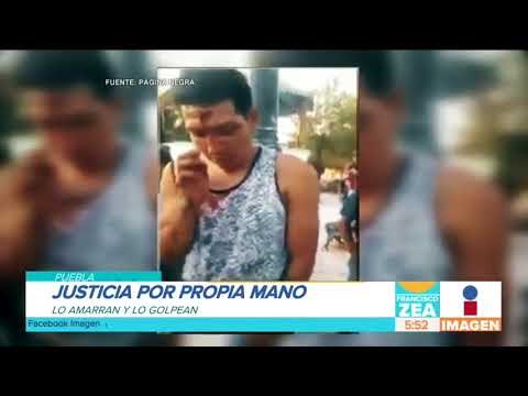Amarran a un poste a joven ladrón en Puebla | Noticias con Francisco Zea