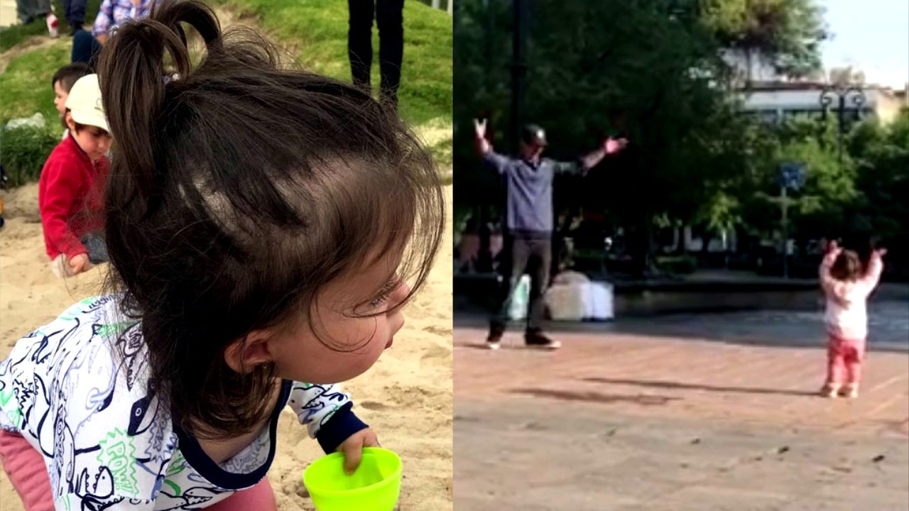 La hija de Zuria Vega, Lúa baila con su papá Alberto Guerra durante un paseo familiar