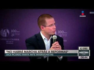 "No habrá marcha atrás a reformas estructurales": Anaya | Noticias con Francisco Zea