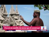 En Rio de Janeiro un hombre vive como rey en su castillo de arena | Noticias con Yuriria Sierra