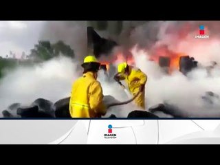 Tải video: Aparatoso incendio de llantas en Tepeji del Río | Noticias con Francisco Zea