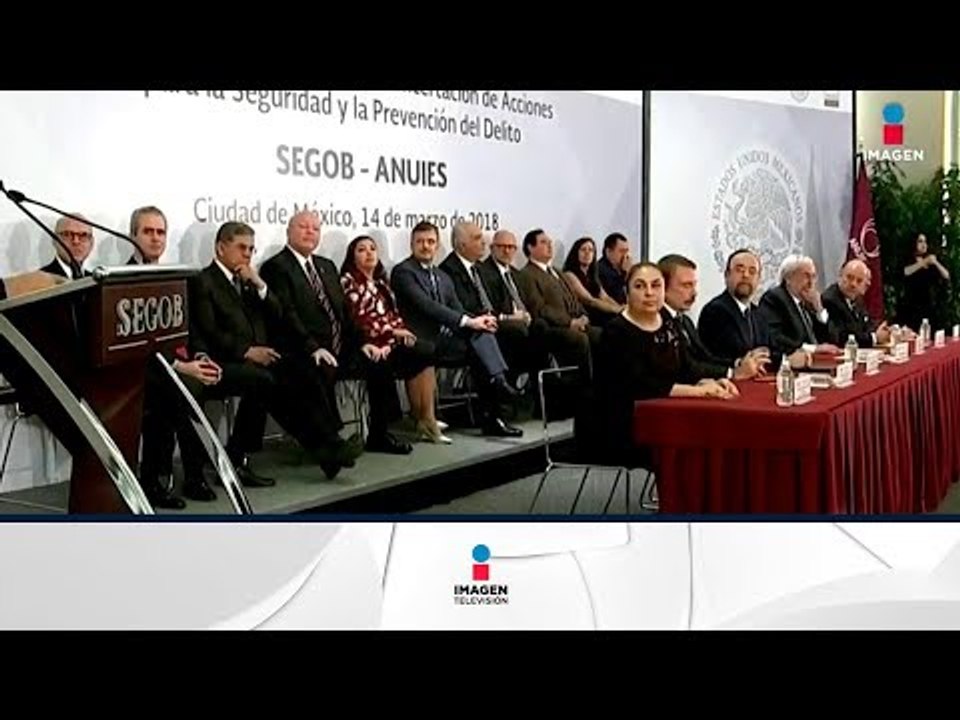 Firman convenio para garantizar la seguridad en universidades | Noticias con Yuriria Sierra