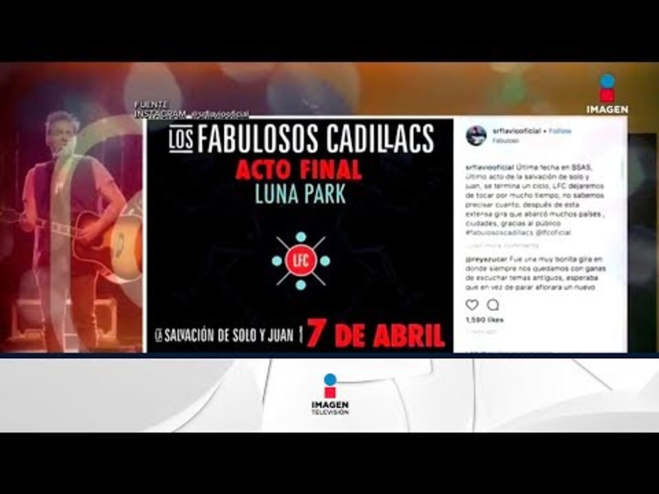 Los Fabulosos Cadillacs se retiran temporalmente de los escenarios | Noticias con Francisco Zea