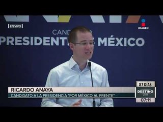 "Pactar con los criminales no resuelve los problemas de violencia": Ricardo Anaya | Francisco Zea