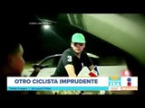 Ciclista imprudente, lo regañan por ir sobre Periférico | Noticias con Francisco Zea