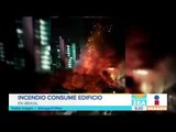 ¡Impresionante! Incendio devora edificio en Brasil y se derrumba | Noticias con Francisco Zea