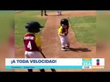 Niño corre en cámara lenta hacia la base | Noticias con Francisco Zea