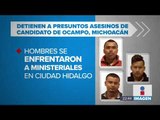 Detienen a tres presuntos asesinos del candidato del PRD en Ocampo