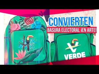 Este artista convierte la basura electoral en arte | Noticias con Yuriria Sierra