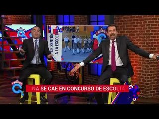 Niña se cayó en un concurso de escoltas | El Mundial Qué Importa