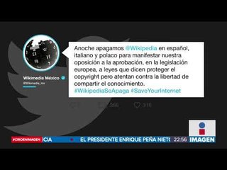 Wikipedia suspendió sus servicios en protesta