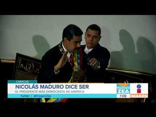 Nicolás Maduro dice ser el presidente "más demócrata de América" | Noticias con Francisco Zea
