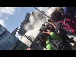 Plaza Artz de Pedregal, momento exacto en que se cae | Video