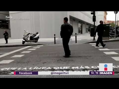 Calles de Madrid se llenaron de poesía, pintaron versos en aceras | Noticias con Yuriria Sierra