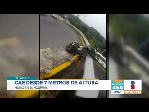 Motociclista sale volando de distribuidor vial | Noticias con Francisco Zea