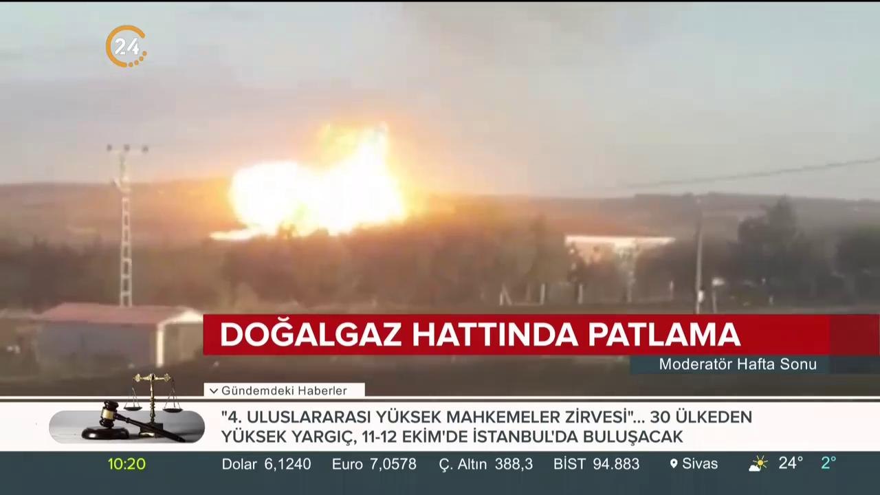Doğalgaz hattında patlama