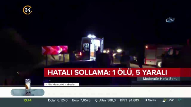 Hatalı sollama: 1 ölü, 5 yararlı