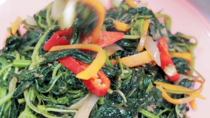 깻잎순볶음 고소한 깻잎요리 맛있는 깻잎반찬 :D / Perilla leaf stir-frying