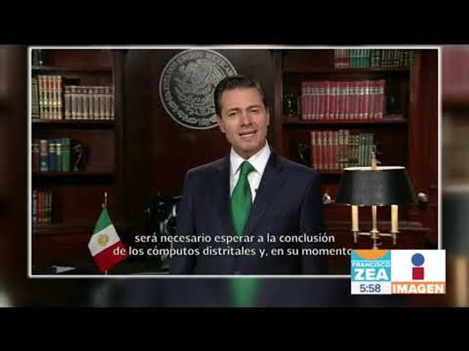 Enrique Peña Nieto felicita a AMLO por ganar la...