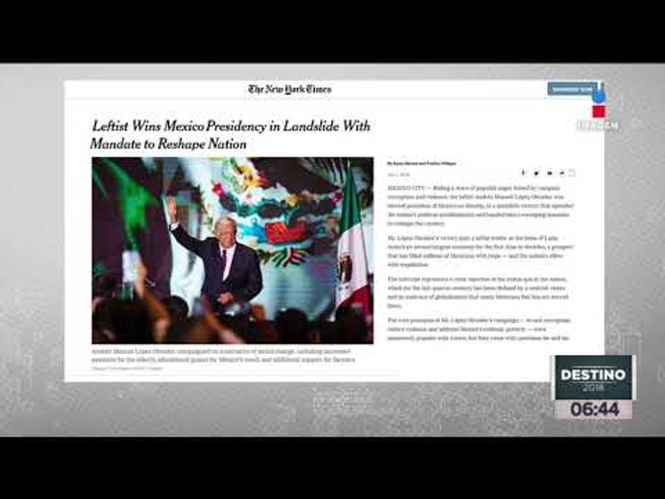 Prensa del mundo reacciona a la virtual elecció...