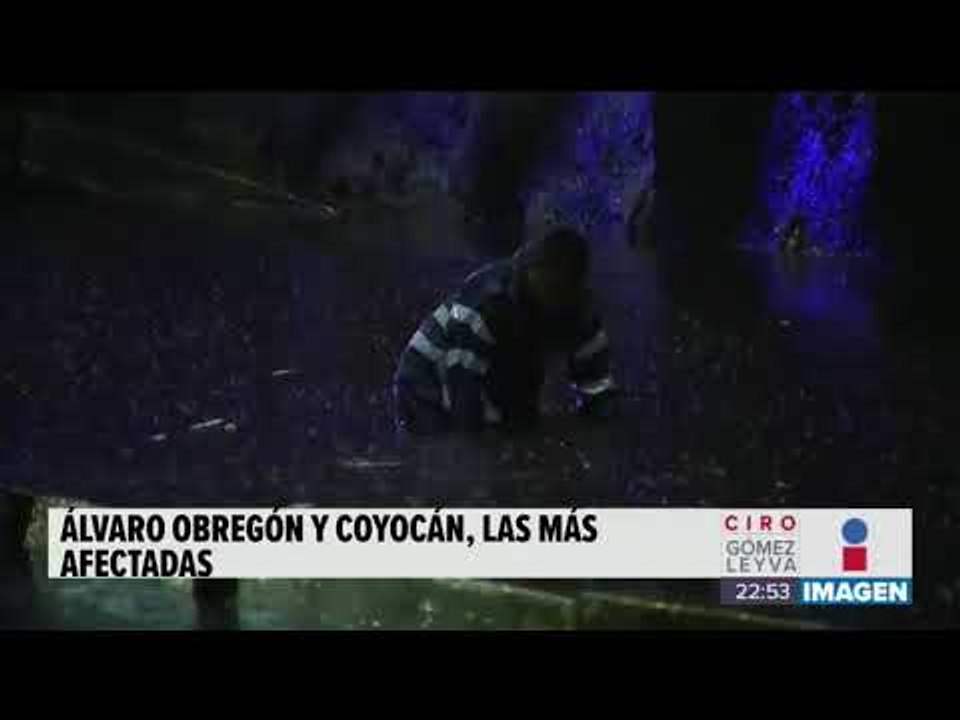 Las lluvias de esta tarde inundan calles de Coyoacán y Tlalpan | Noticias con Ciro