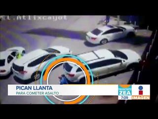 Ratero pica llanta de coche para frenarlo y asaltarlo | Noticias con Francisco Zea