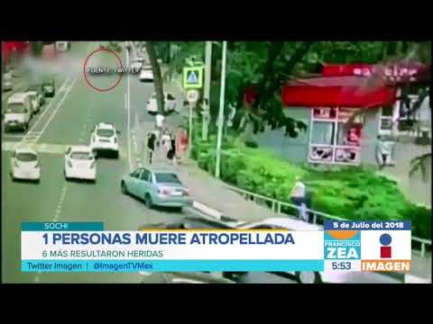 Conductor se queda dormido y arrolla a seis personas en Sochi | Noticias con Francisco Zea
