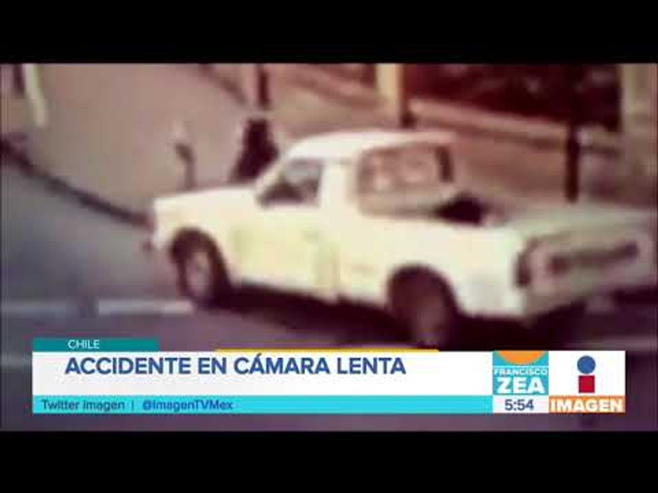 Extraño accidente en cámara lenta | Noticias con Francisco Zea