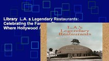 Library  L.A. s Legendary Restaurants: Celebrating the Famous Places Where Hollywood Ate, Drank,