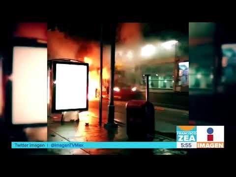 Unidad de Metrobús se incendia en la avenida Insurgentes | Noticias con Francisco Zea
