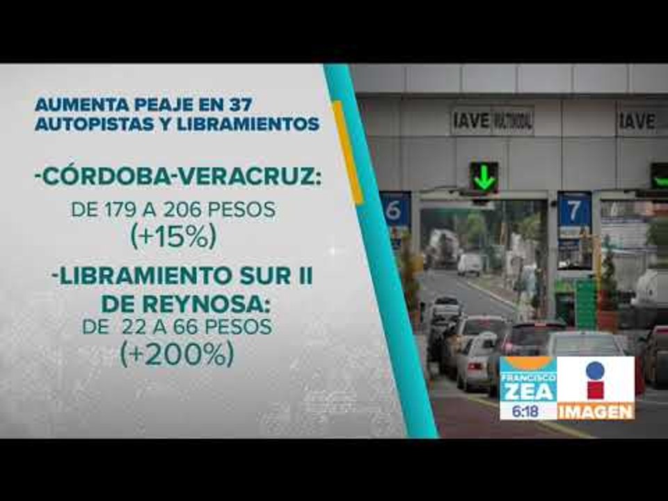 Sube peaje en autopistas, libramientos y puentes | Noticias con Francisco Zea