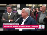 Reprueban colocación de vallas para que López Obrador fuera a Tlatelolco | Noticias con Yuriria