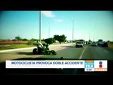 Motociclista provoca dos accidentes en carretera | Noticias con Francisco Zea