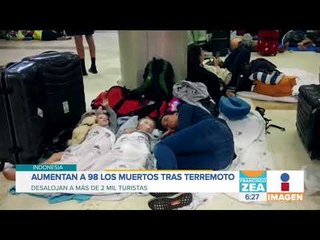 Aumentan a 98 muertos tras terremoto en Indonesia | Noticias con Francisco Zea