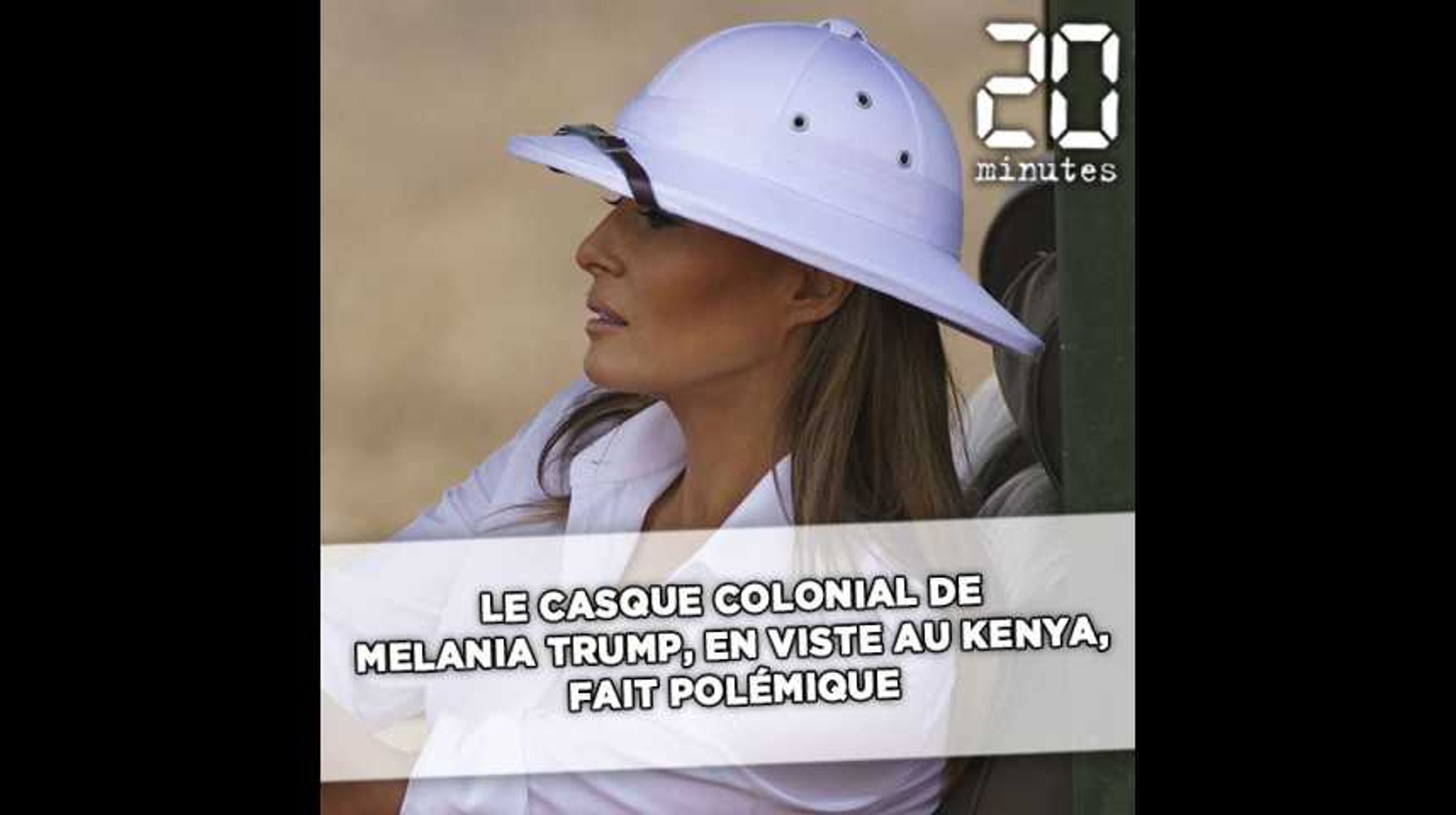 Le casque colonial de Melania Trump, en visite au Kenya, indigne les  internautes - Vidéo Dailymotion