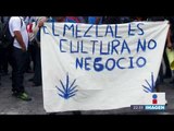 Mezcaleros de Oaxaca marcharon para defender la denominación de origen de la bebida