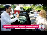 Senador acusado de violencia ¡se dio a la fuga en plena audiencia! | Noticias con Yuriria