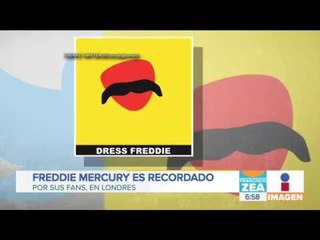 ¡Hacen homenaje a Freddie Mercury en Londres! La gente se puso bigotes | Noticias con Zea