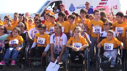 'Yol Arkadaşım Olur Musun?' sloganıyla omurilik felçlileri için koştular - İSTANBUL