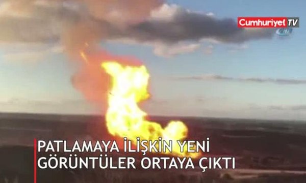 Silivri’deki doğalgaz patlamasına ilişkin yeni görüntüler